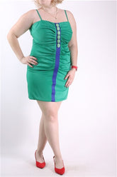 שמלת ערב מעוצבת בירוק- L